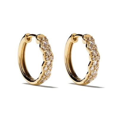 China BOHEMIA New Arrivals Gold Plated Interstellar Mini Diamond Circle Earrings for sale