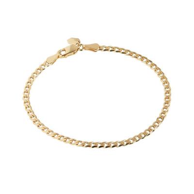 China Trendy Luna 925 Sterling Silver 18k Gold Plated To Hold Cuban Chain Bracelet Women Jewelry Gift for sale