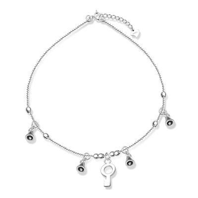 China High Quality Summer Fashion 925 Sterling Silver Chain Anklets For Women Anklet Foot Jewelry for sale