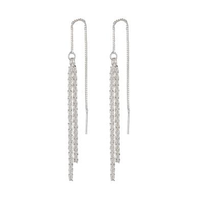 China Factory Wholesale 925 CLASSIC Silver Earrings For Women Fashion New Arrival Classic Long Earrings Gift Party for sale