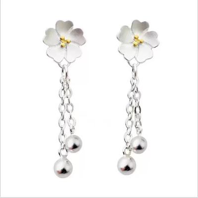 China Wholesale Silver Career Office/Factory Flower Stud Earrings For Women Girls Fashion Stud Earrings for sale