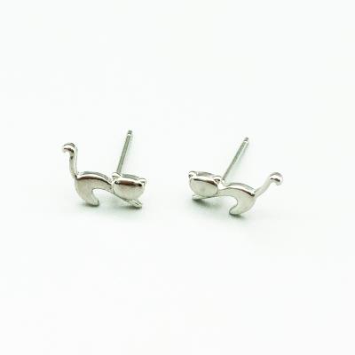 China 925 Sterling Silver TRENDY Cat Stud Earrings For Women Wedding Earrings Jewelry 2021 for sale