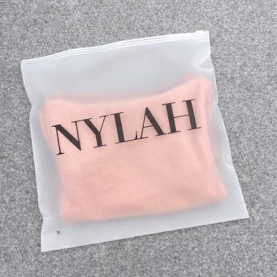 China OEM Custom Biodegradable Frosted Moisture Proof Zip Lock Packaging Bag Matte Waterproof Zipper Zipper Plastic Bag For Clothing for sale