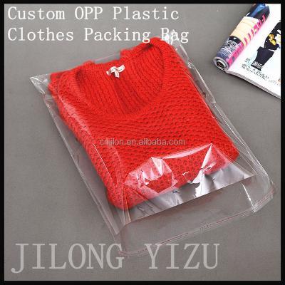 China Recyclable Clear POLYPROPYLENE OPP Resealable Bags / Transparent Plastic OPP Slipper Shoes / Clothes Bag for sale