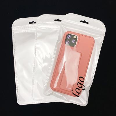 China Recyclable Custom Printing Plastic Cell Phone Case Tote Top Ziplock Bag for sale