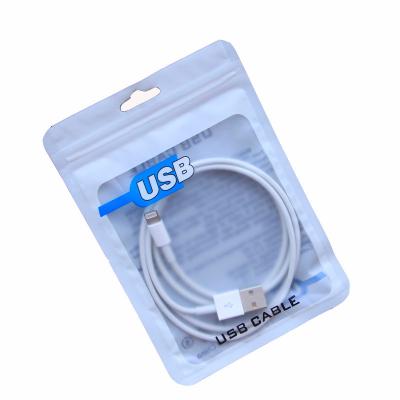 China Recyclable Custom Plastic Self Adhesive OPP Poly Bag Earphone Accessories Storage Zipper Packing Bag For Usb Date Cables for sale