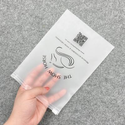 China 100pcs Logo Clothes Packaging Small Plastic Custom Made Pe Moisture Proof Packaging Ziplock Bags With Zipper for sale