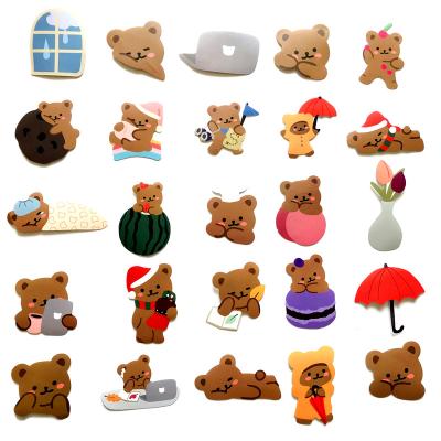 China Suitable for smooth surfaces 60Pcs Set INS Cute Girly Cartoon Bear Small Unique Stickers PVC Waterproof Graffiti Stickers for sale