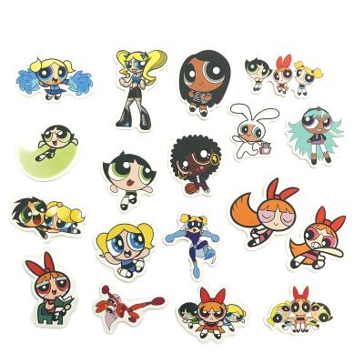 China Suitable for Soft Surfaces 50Pcs Powerpuff Girls Cartoon Graffiti Stickers for Laptop Suitcase Notebook Anime Sticker for Kids for sale