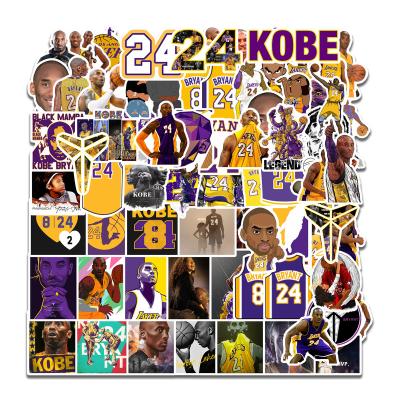 China 75PCS Commemorative Kobe Raincoat No. 24 Tank Top Basketball Stickers For Skateboard Water Bottle Waterproof Vinyl Die Cut Laptop Gift Sticker for sale