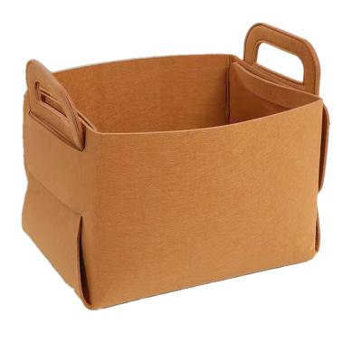 China Fashion Viable Hot-selling Felt Debris Storage Basket Storage Box Clothes Dirty Storage Box Portable Folding Detachable Custom for sale