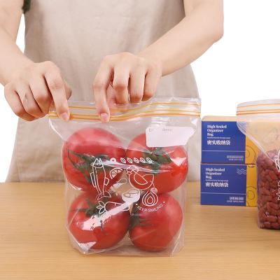 China Viable Transparent Self Sealed Storage Bag Food Fruit To Keep Fresh PE Bag Kitchen Fridge Storage Organizer for sale