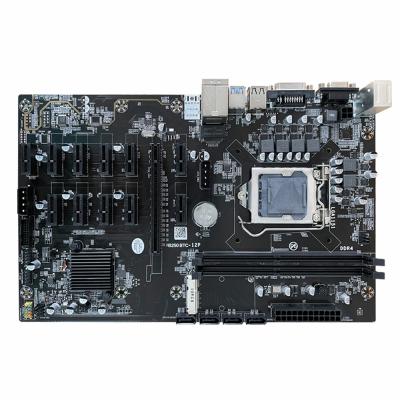 China Hot Selling Desktop B250 12GPU Motherboard Dual Channel LGA1151 DDR4 Support for sale