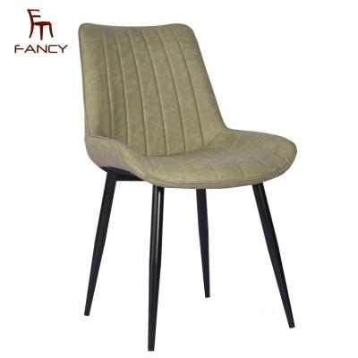 China Cover Removable Home Furniture Dining Room Upholstered Leather Dining Chairs for sale