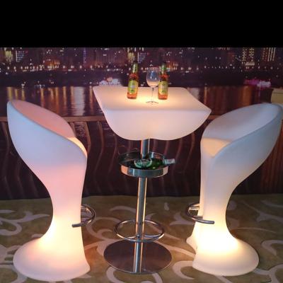 China Modern Bar Furniture Colorful LED Cocktail Table Counter Table For Party for sale