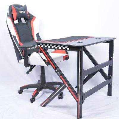 China (Size)Adjustable Wholesale Computer Table MDF Physical Channels Table K Shape Desk For Game for sale