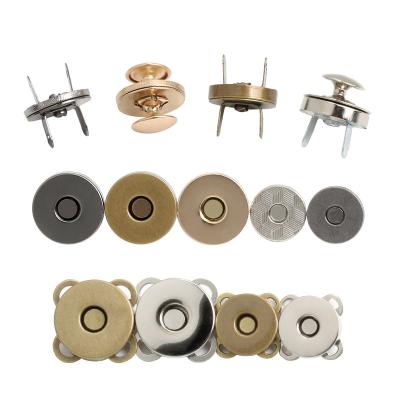 China Eco-friendly Wholesale Magnetic Snaps Plated Magnet Button 10/14/18 Mm For Bag for sale