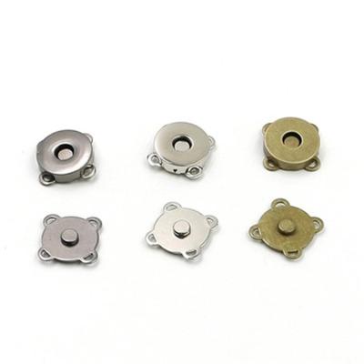 China Eco-friendly Wholesale Magnetic Snaps Plated Magnet Button 10/14/18 Mm For Bag for sale