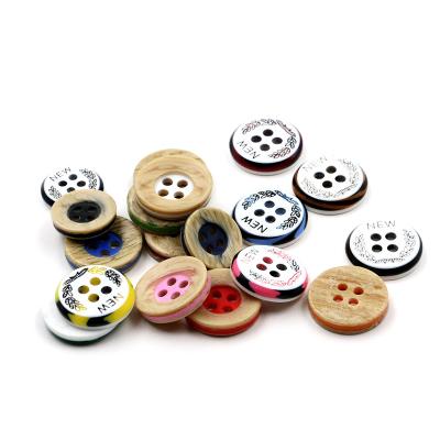 China 2021 Viable New Fashion Design Cheap Shirt Resin Buttonn Fancy 4 holes12mm 15mm Button for sale