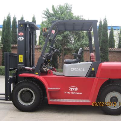 China Hotels 5 Tons Diesel Forklift Price Brand CPCD50 YTO Forklift for sale