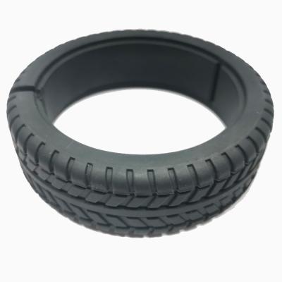 China Cheap Non Oil Resistance Truck Tire Metal EPDM NBR Rubber Circle Molded Parts , 50mm OD 80 Shore A Black Rubber Tire for sale