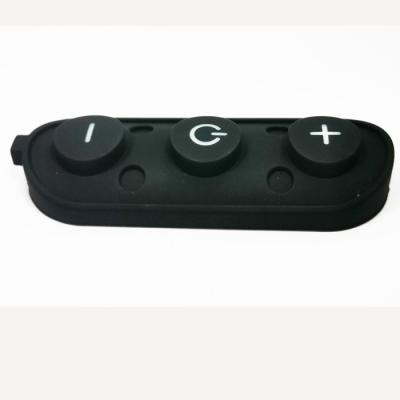 China Hot Selling Oil Resistance Silicone Push Button With Keypad Black 2 Position 50A Button Soft Touch Remote Control Button for sale