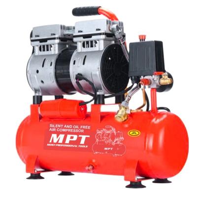 China MPT 10L 600W 100% Silent and Oil Free Copper Industrial Air Compressors for sale