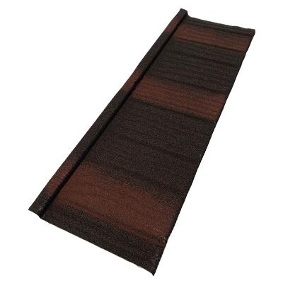 China Modern Amazing Saving Color Stone Coated Metal Roof Sheet Wooden Tile Villa Color for sale