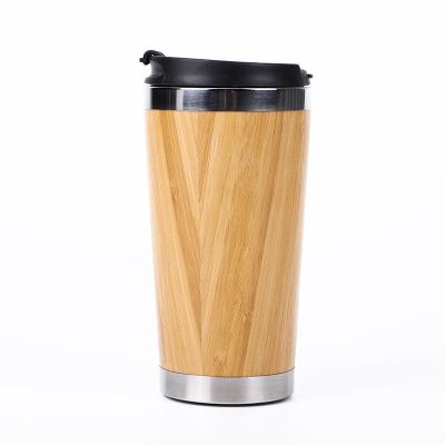 China Drinking Bamboo Drinking Tumbler Stored Portable Car Double Wall With LOGO for sale