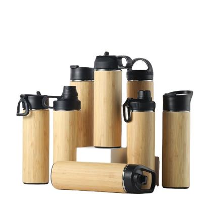 China PORTABLE 8 Type Lids Mixed Double Wall Bamboo Thermos for sale