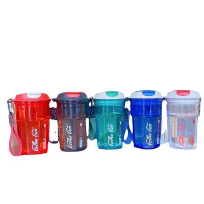 China High Value Coffee Student Plastic Tumbler Cola Net Red PORTABLE Red Tumbler Female Gift Wholesale Milk Tea Coffee Tumbler for sale