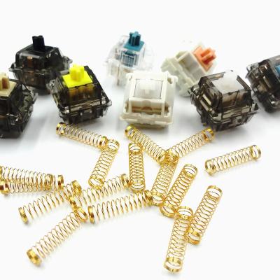 China Custom double gold 63.5g55g 62g65g67g78g80g150g45g35g60g double gold spring plated corrugated mechanical keyboard switch for sale