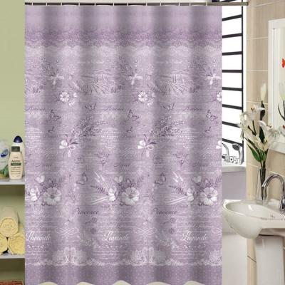 China Factory Direct Selling Viable Hot Product Custom Made Polyester Print Bath Curtain Shower Curtain Set For Bathroom for sale