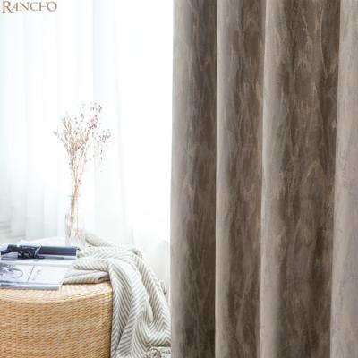 China 100% Polyester Luxury Curtain Velvet Fabric Print Curtain Modern Wholesale New Design Curtain for sale