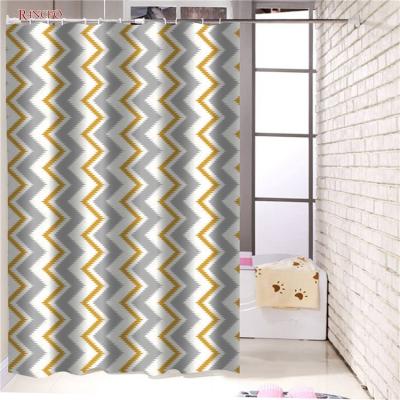 China Hot Selling Sustainable Shower Curtain Waterproof Shower Curtain With Matching Cover Set Bathroom Shower Curtain Sets for sale