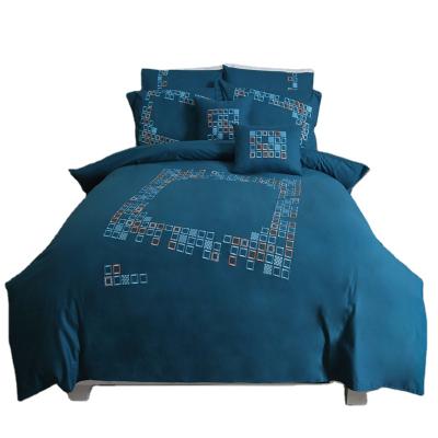 China Nondisposable 100% Cotton Custom Duvet Cover Comforters Embroidery Home Luxury Bedding Set for sale