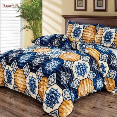 China Comforter Sets Warm Design Luxury Printing Warm Winter Fleece Velvet Soft High Quality Comforter Bedding Set for sale