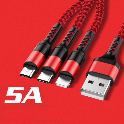 China Mobile Phone Etc.electronic Product Wholesale Mobile Phone Multi USB Charge 3 In 1 Fast Charging Cable for sale