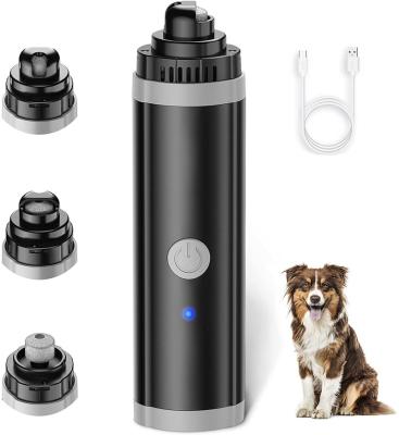 China Durable Super Quiet Automatic Electric Dog Trimmer 3-Speed ​​Rechargeable Pet Nail Grinder for sale