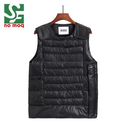 China Custom Printing Anti-Shrink Down Jacket Mens Black Body Warmer Winter/Women Winter Vest for sale