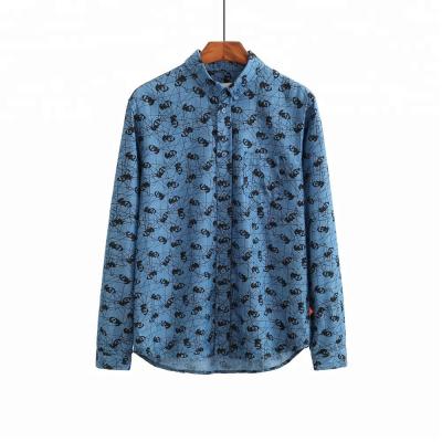 China Factory Supplier Anti Shrink 100%cotton Dress Shirt Anti Shrink Custom Printing Latest Designs For Men for sale