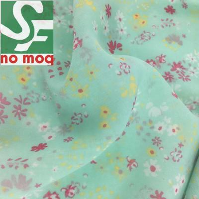 China Anti Static Anti Static Soft Chiffon Printed Fabric For Curtain / Women Dresses Summer for sale