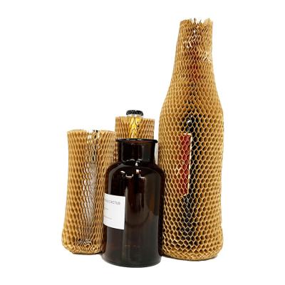 China Shockproof Top Selling Wine Glass Bottle Protective Sleeve Plastic Free Recycled Biodegradable Material Corrugated Roll for sale