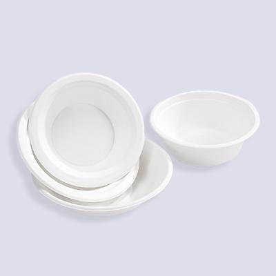 China New Arrival 350ml Biodegradable Recyclable Sugar Cane Making Disposable Paper Salad Bowl for sale