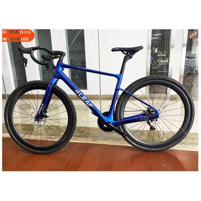 China Full Carbon Fiber 700C Carbon Road Bike Frame SHIMANO 105 R7000- 22 Speed ​​Bicycle Frameset With Hydraulic Brake 8kg Lightweight Gravel Bike for sale