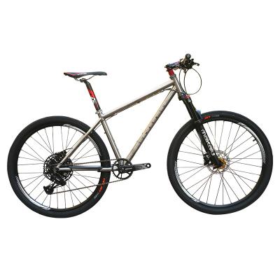 China Super Lightweight 26/27.5 Titanium Alloy Mountain Bike Adult Customized Frame 12 Speed ​​City Bike for sale