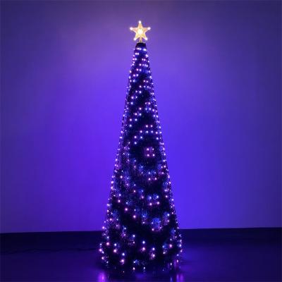 China Waterproof Chistmas Day Electric Fairy Lights Smart Christmas Tree For Decoration App Control RGB Light String With Music Rhythm for sale