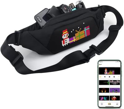 China Led Fanny Packs with Waterproof Bluetooth and Programmable, Waist Sling Bag Pack with Led Screen Single Shoulder Bag for Women Men for sale