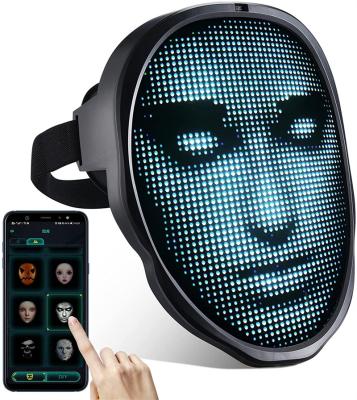 China Light Shining Glow Led Mask Facial APP LED Halloween Programmable Mask for sale