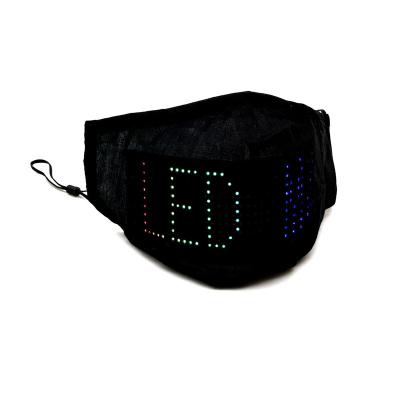 China LED App Controlled Led Party Black Bling k RGB Led Screen Light Up Mask Led Luminous Mask For Face Glow Party Mask for sale